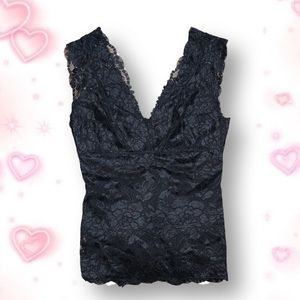 Black lace tank top
